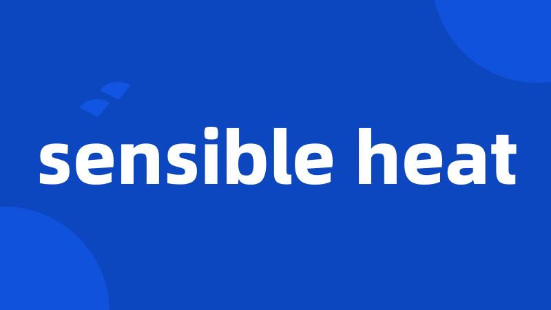 sensible heat