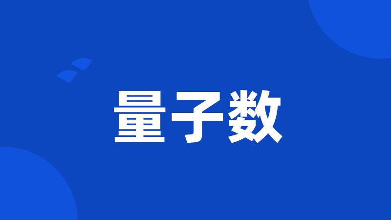 量子数