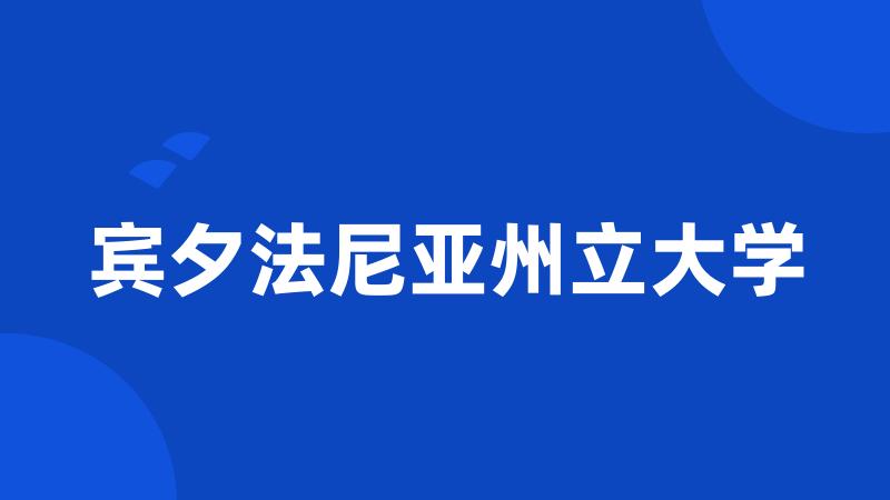 宾夕法尼亚州立大学