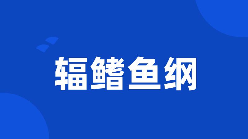 辐鳍鱼纲