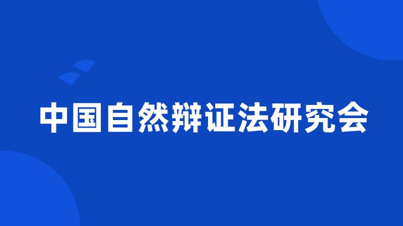 中国自然辩证法研究会