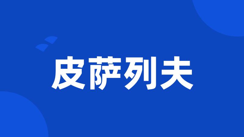 皮萨列夫
