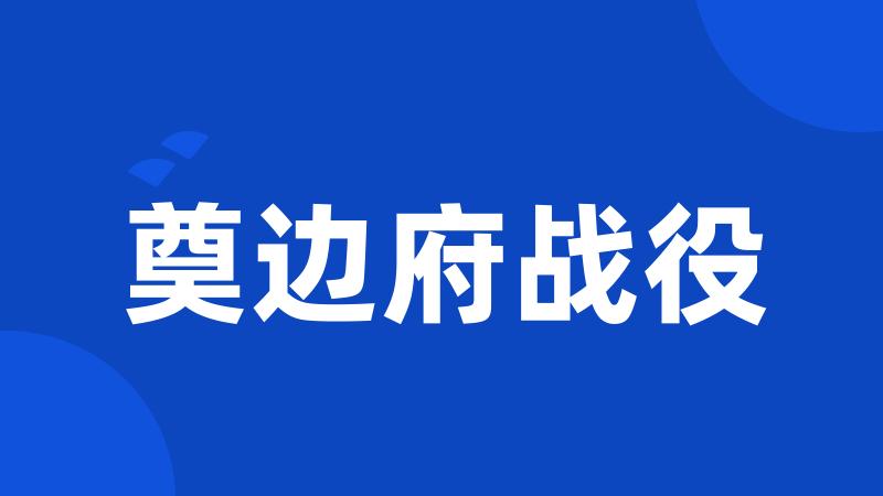 奠边府战役