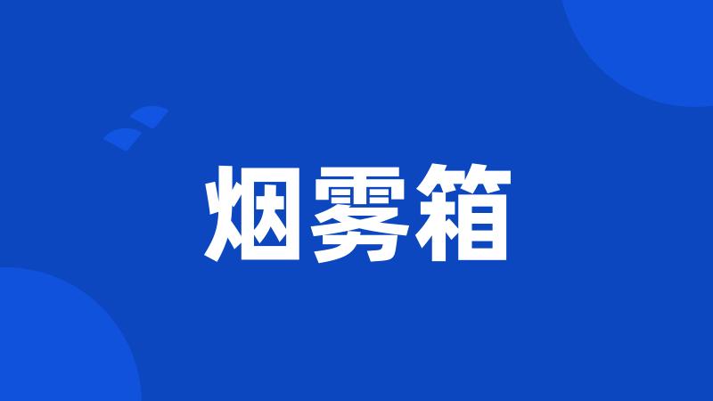 烟雾箱