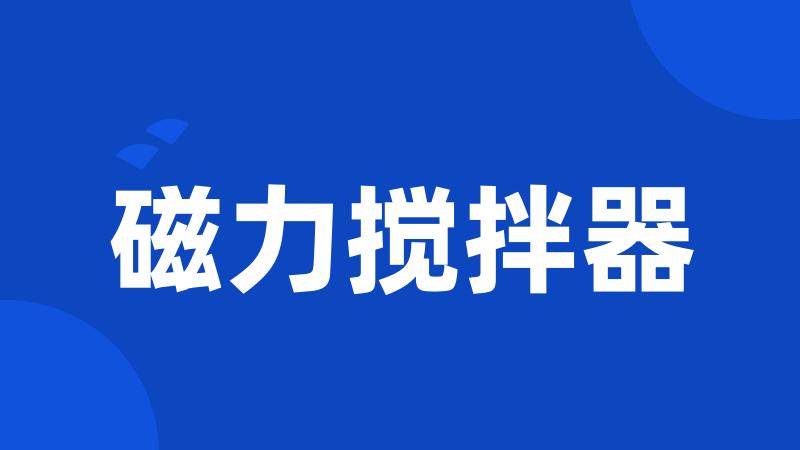 磁力搅拌器