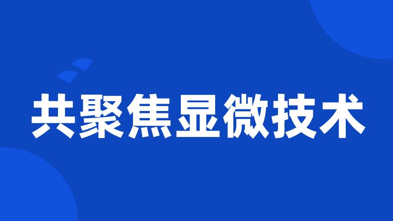 共聚焦显微技术