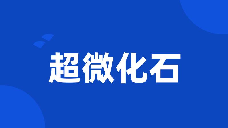 超微化石