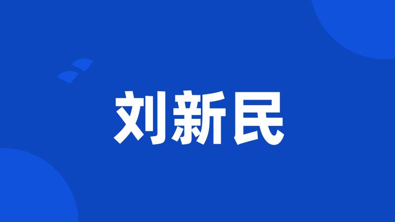 刘新民
