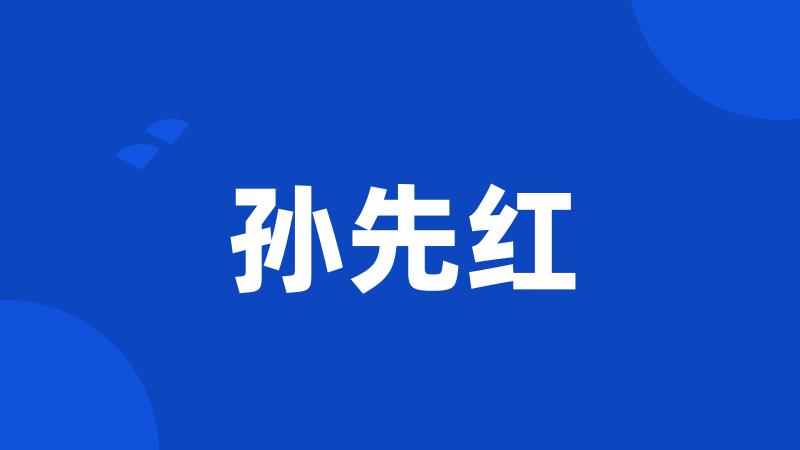 孙先红