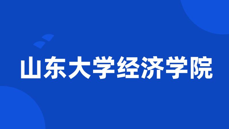 山东大学经济学院