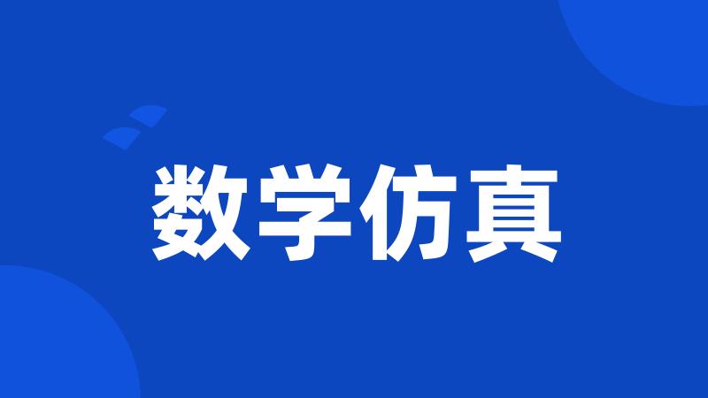 数学仿真