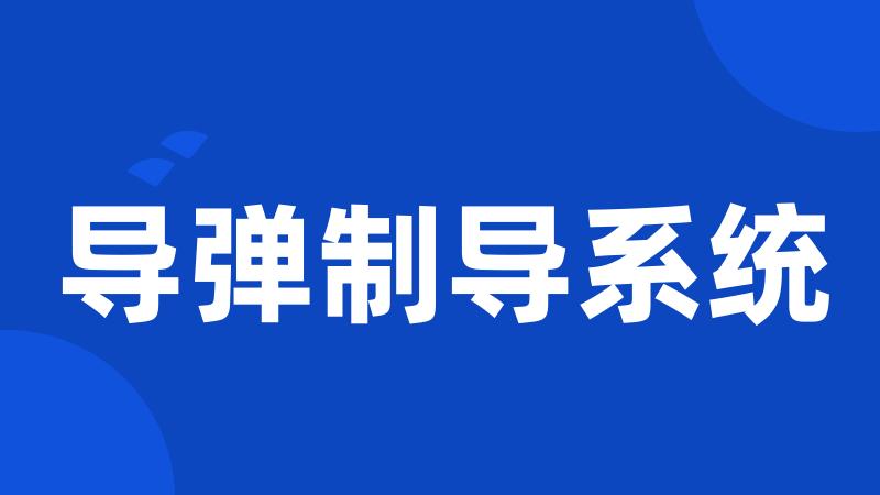 导弹制导系统