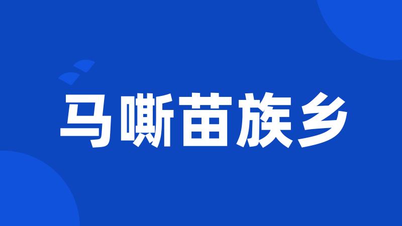 马嘶苗族乡