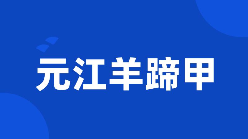 元江羊蹄甲