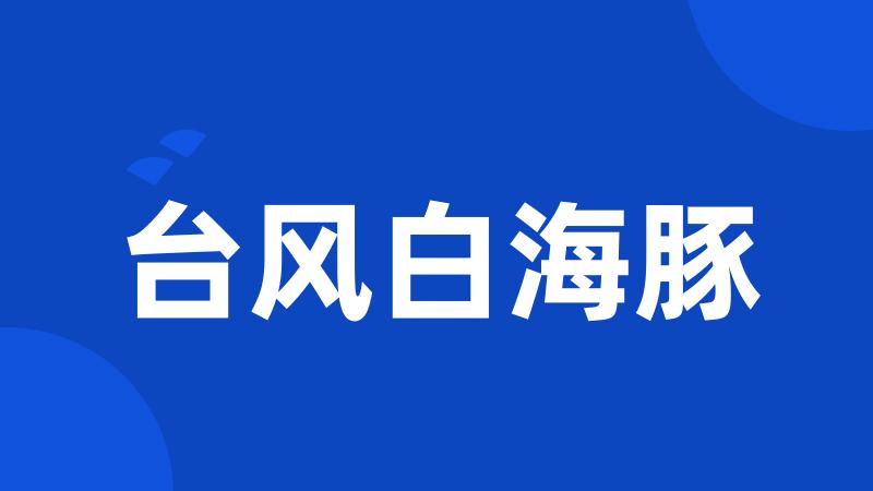 台风白海豚