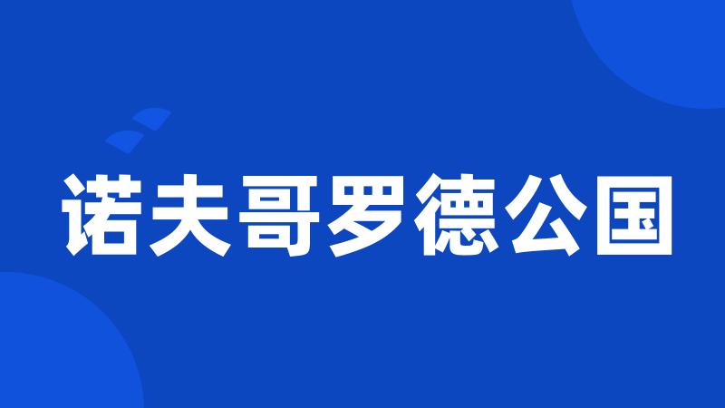 诺夫哥罗德公国