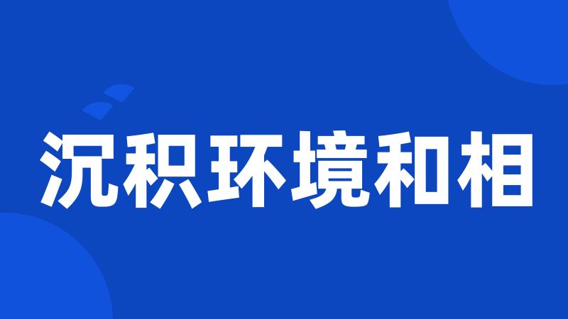 沉积环境和相