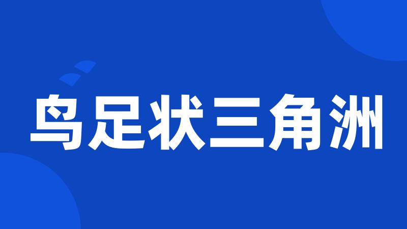 鸟足状三角洲