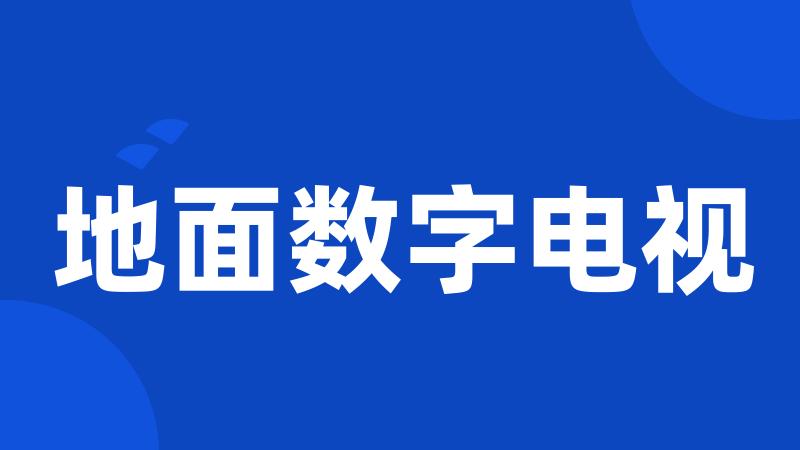 地面数字电视