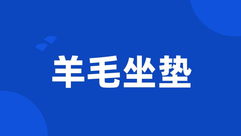 羊毛坐垫