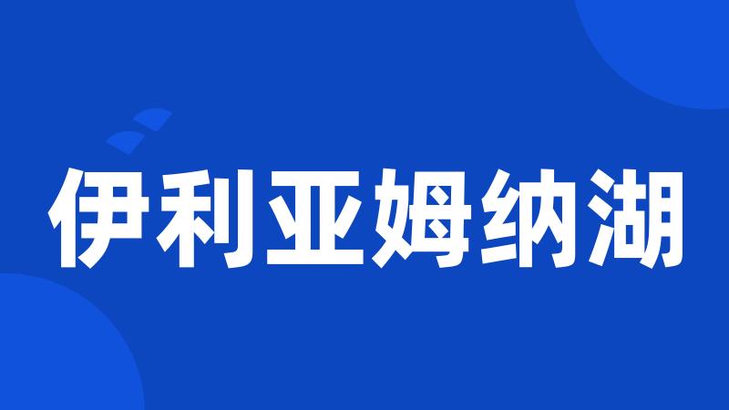 伊利亚姆纳湖