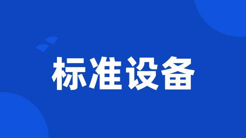 标准设备
