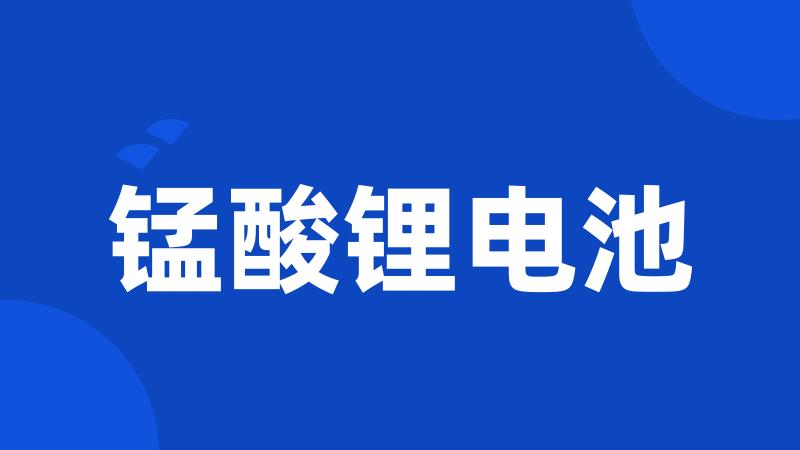 锰酸锂电池