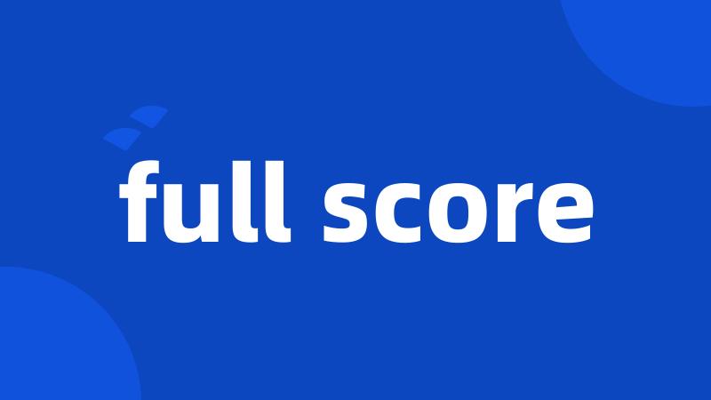 full score