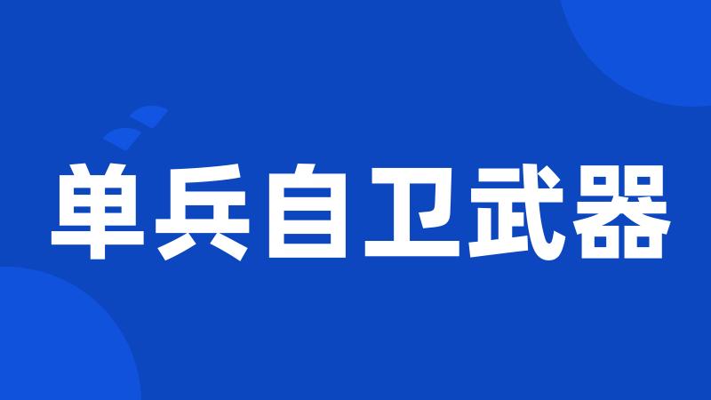 单兵自卫武器