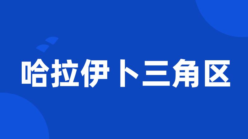哈拉伊卜三角区