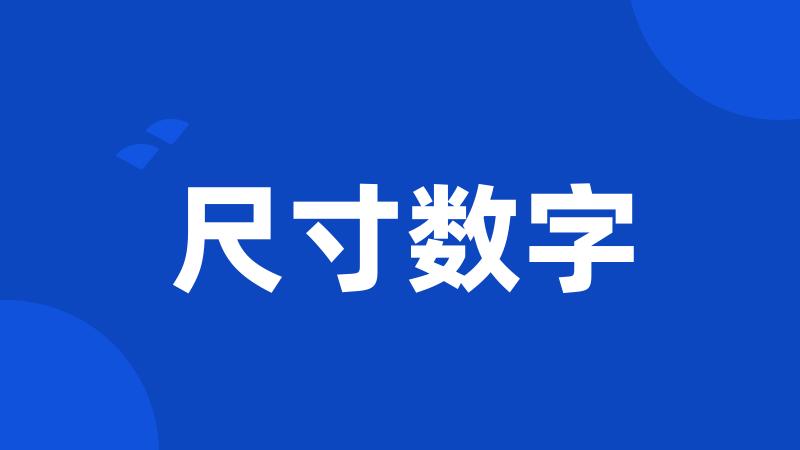 尺寸数字