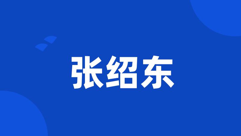张绍东