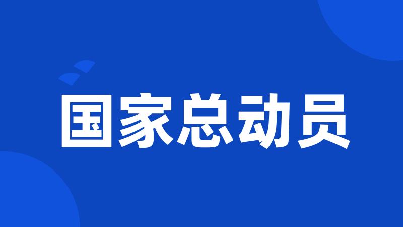 国家总动员