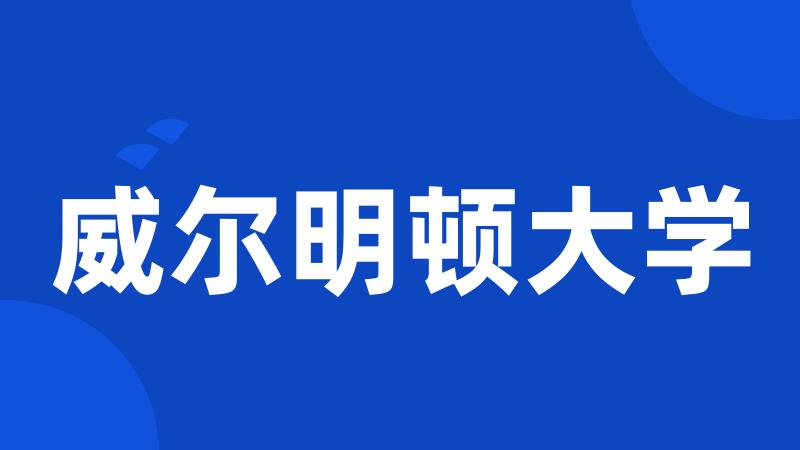 威尔明顿大学
