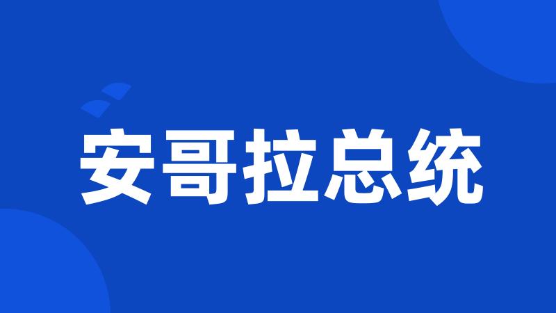 安哥拉总统