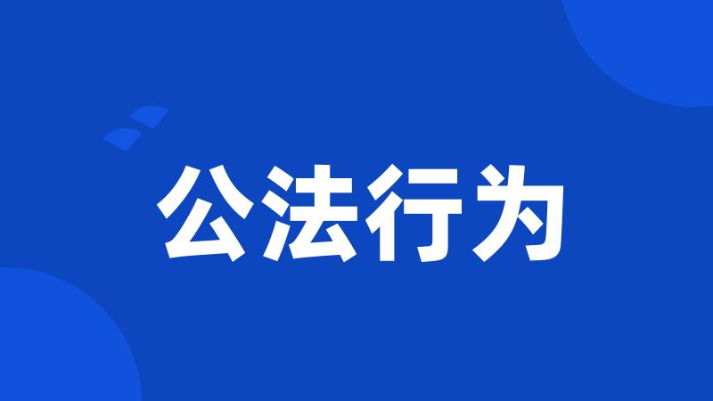 公法行为