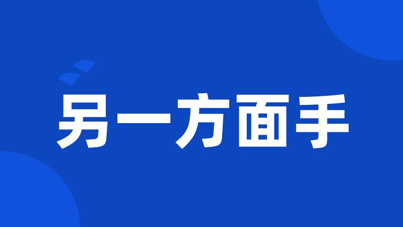 另一方面手