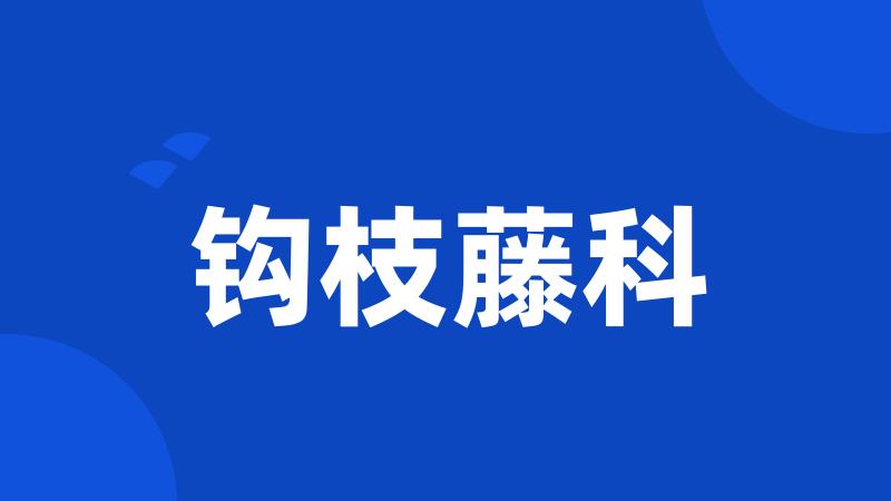 钩枝藤科
