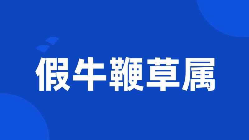 假牛鞭草属