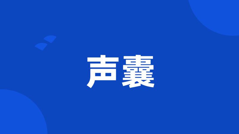 声囊