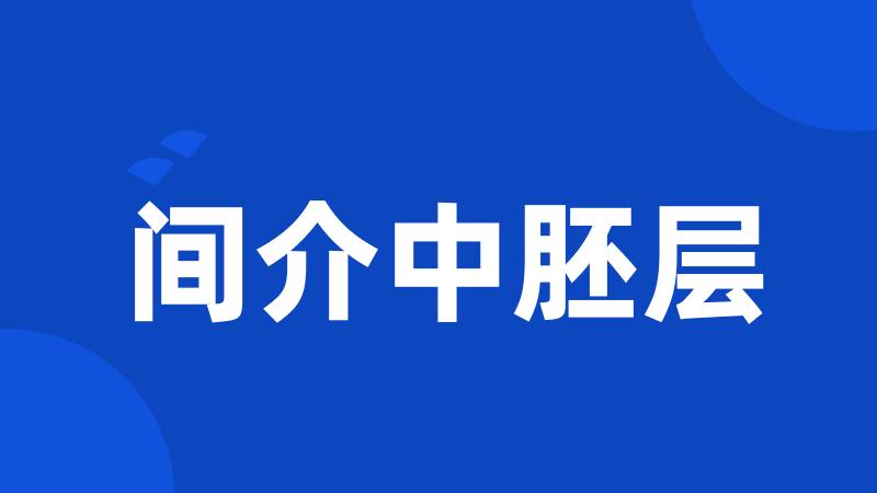 间介中胚层