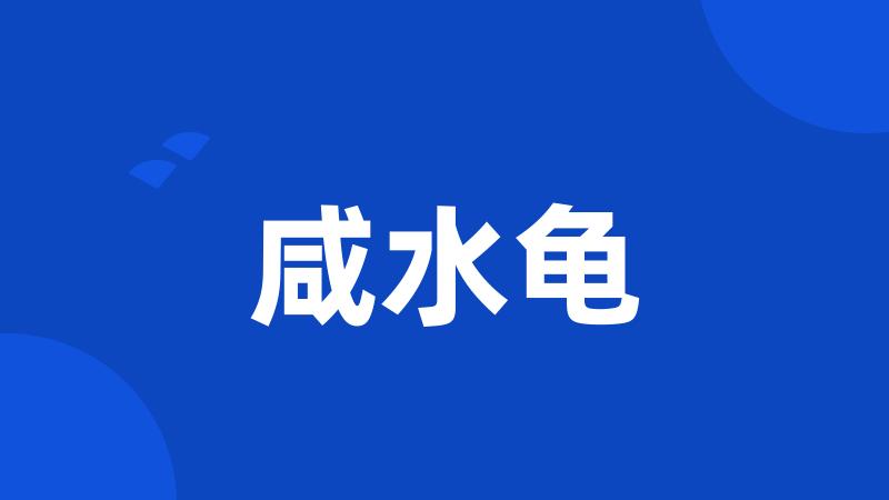 咸水龟