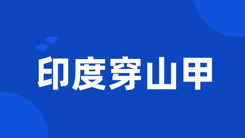 印度穿山甲