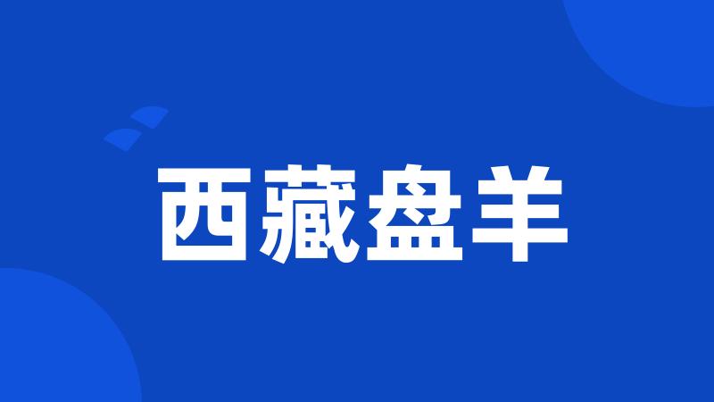 西藏盘羊