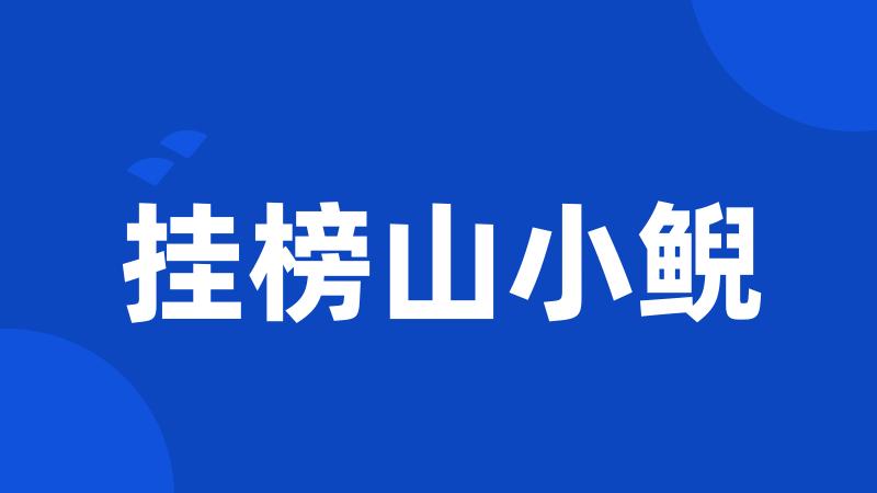 挂榜山小鲵