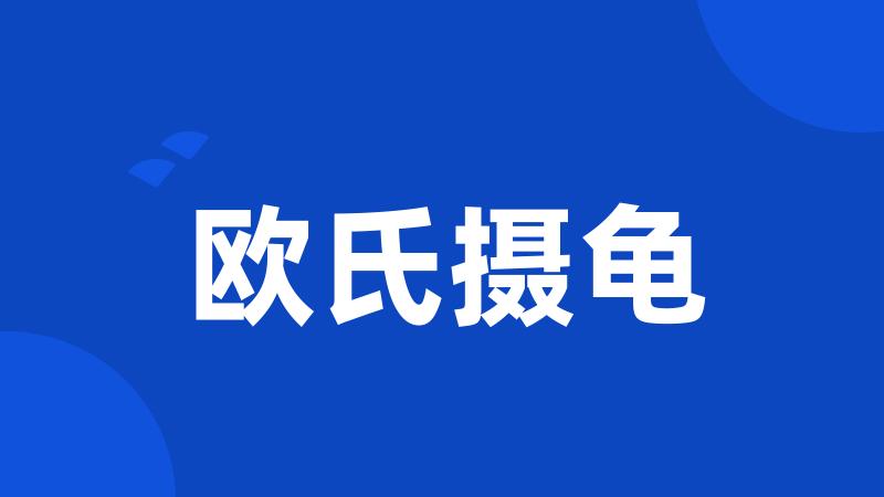 欧氏摄龟