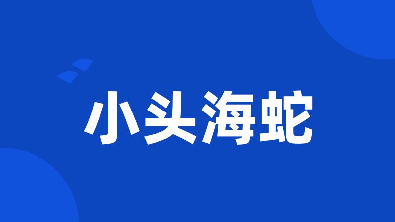 小头海蛇