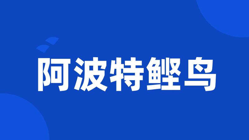 阿波特鲣鸟