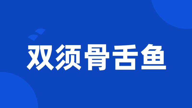 双须骨舌鱼