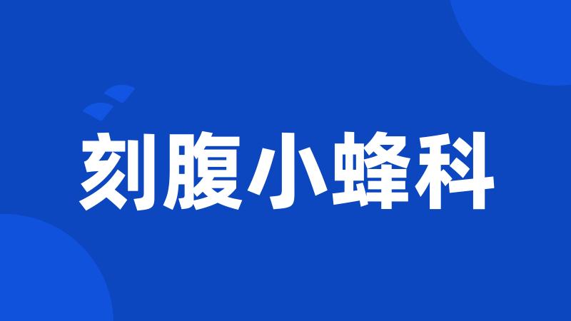 刻腹小蜂科